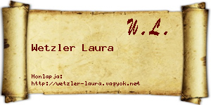 Wetzler Laura névjegykártya